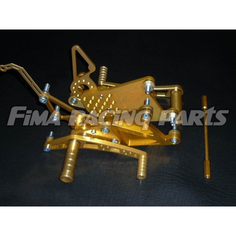 YZF R1 04-14 FiMA Fußrastenanlage Gold Yamaha