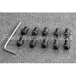 10 Schrauben für Verkleidungsscheibe schwarz inkl Imbus