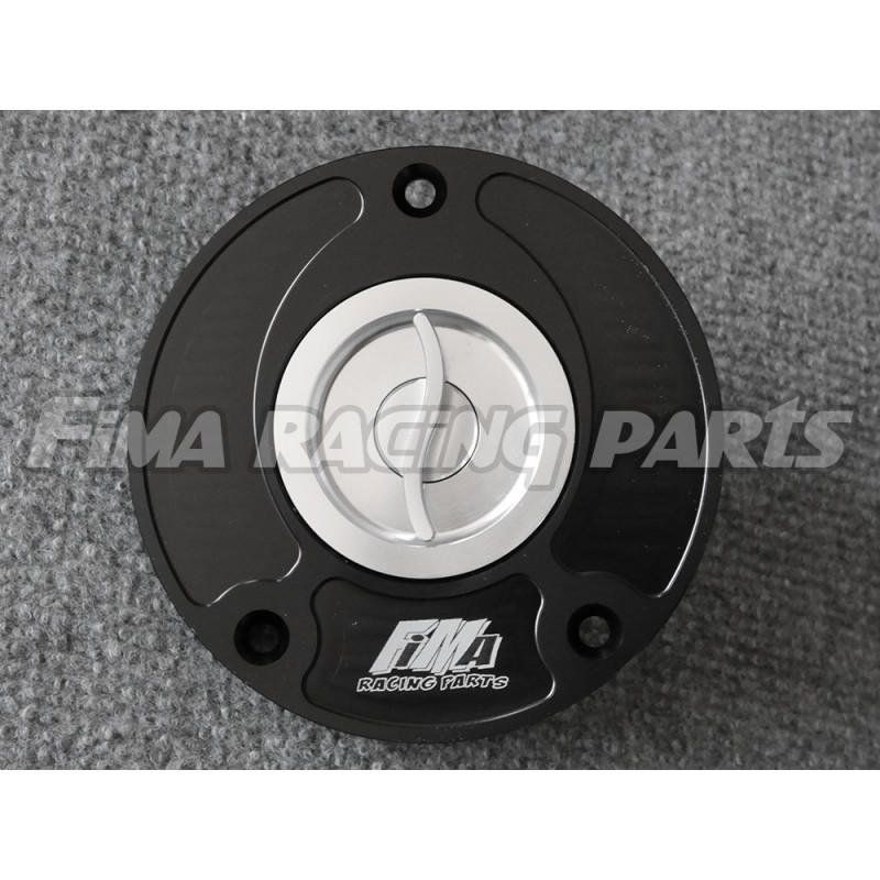 filler cap Suzuki 3 Bolts black/silver