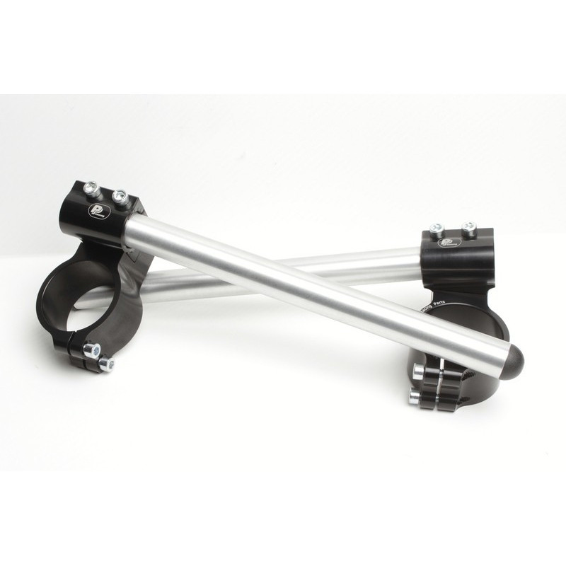 Ø 50mm clip-on PPTuning Honda black / silver