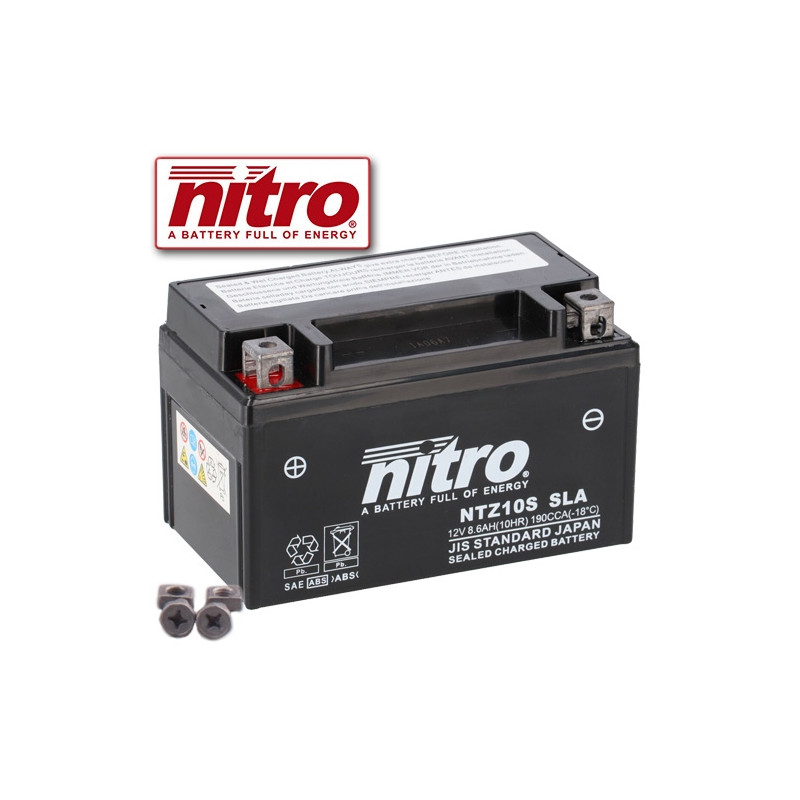 Battery Nitro NTZ10S / YTZ10S, 12V/8,6AH