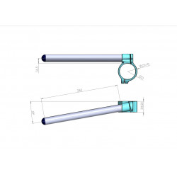 Ø 50,8mm Stummellenker Sport PPTuning nero/argento