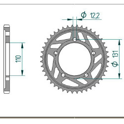 Kettenrad ALU 525 AFAM