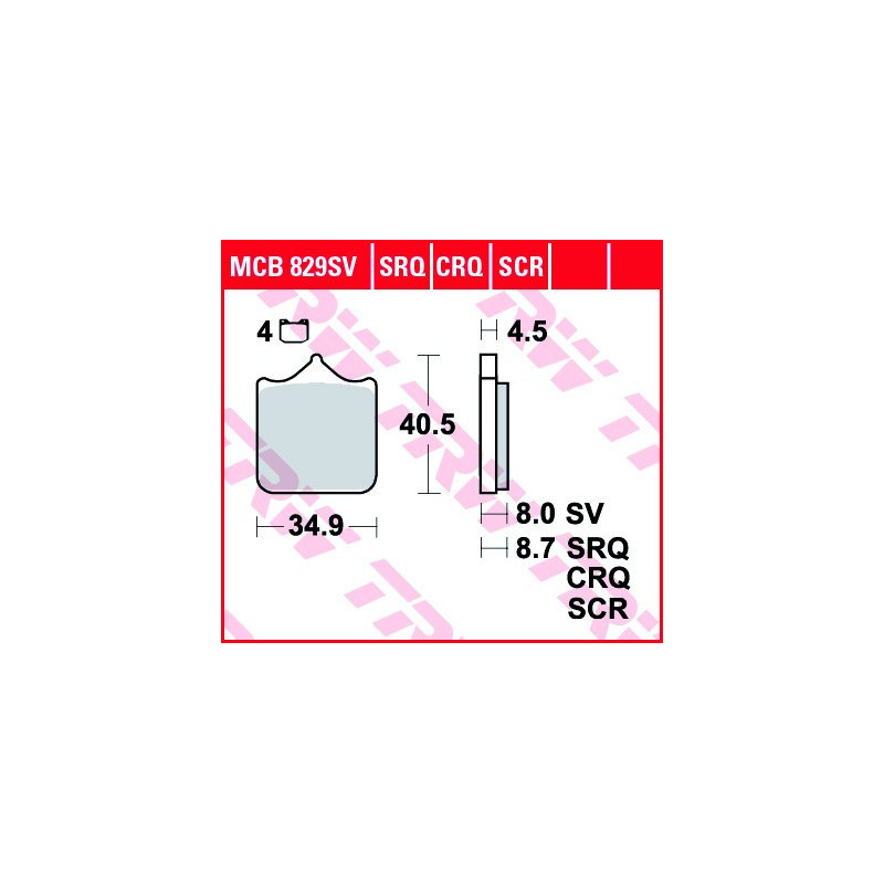 Bremsbelag vorne MCB 829SRQ TRW Lucas BMW
