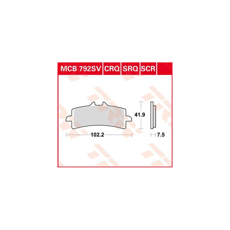 Bremsbelag vorne MCB 792SRQ TRW Lucas Ducati