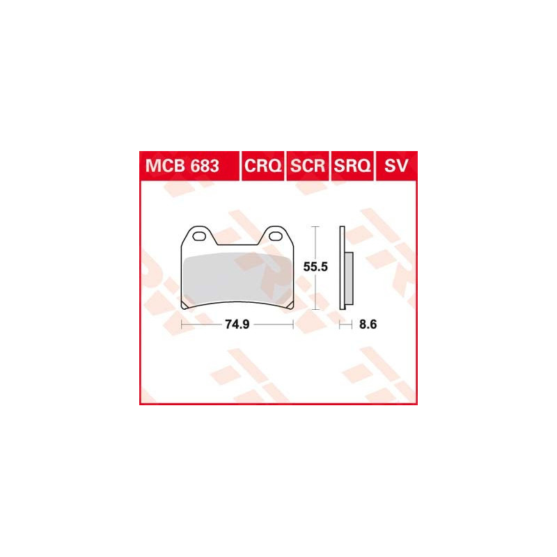 Bremsbelag vorne MCB 683SV TRW Lucas Aprilia