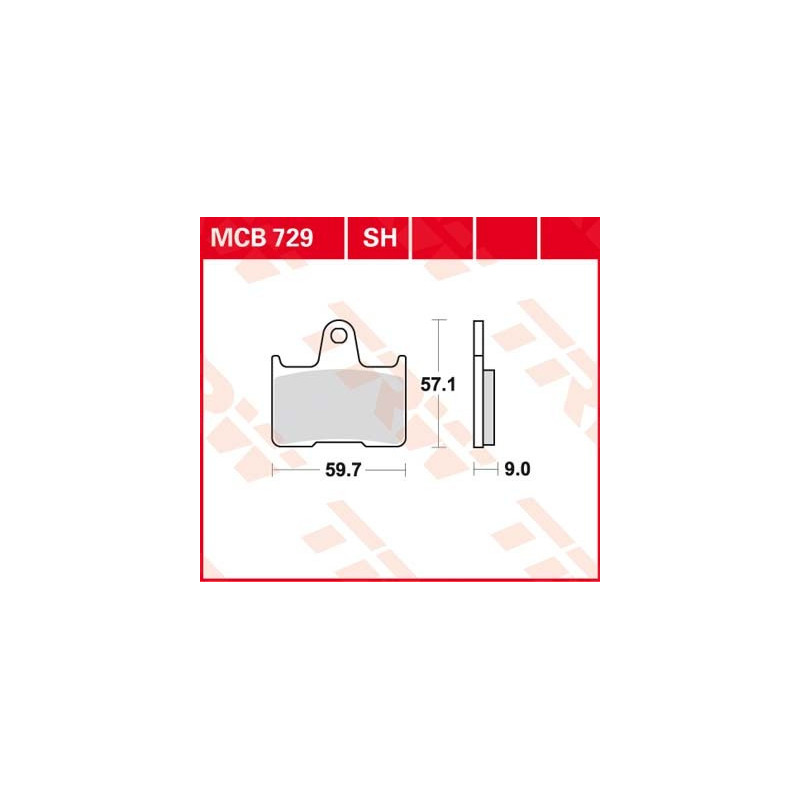 Bremsbelag hinten MCB 729SH TRW Lucas Suzuki