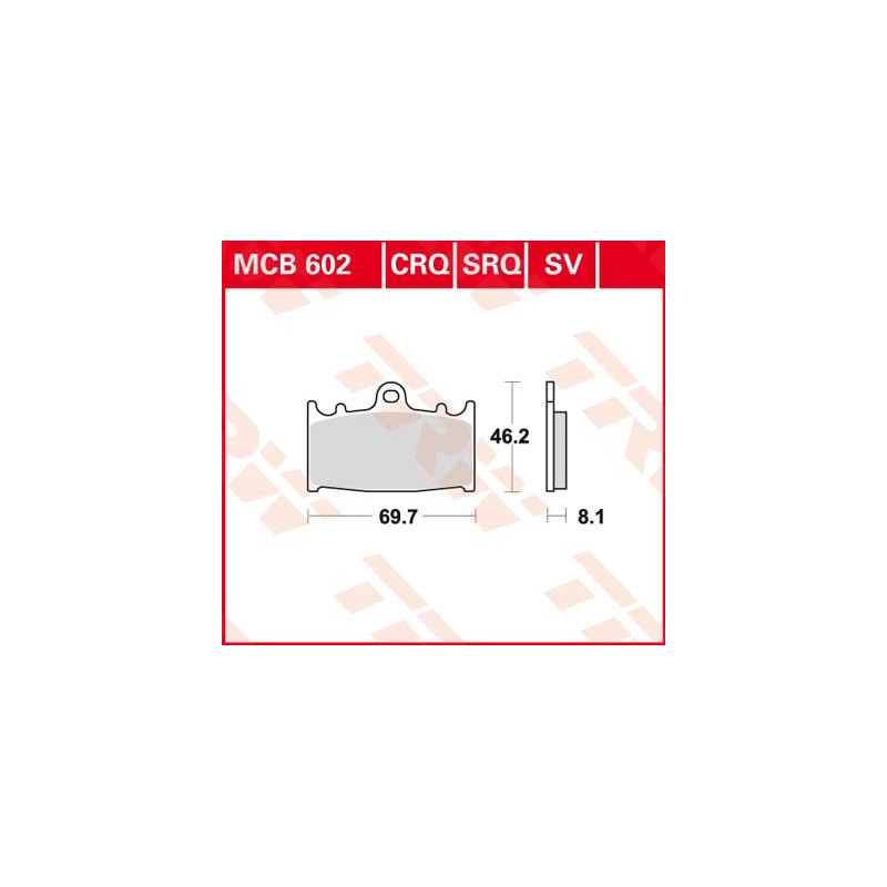 Bremsbelag vorne MCB 602CRQ TRW Lucas Suzuki