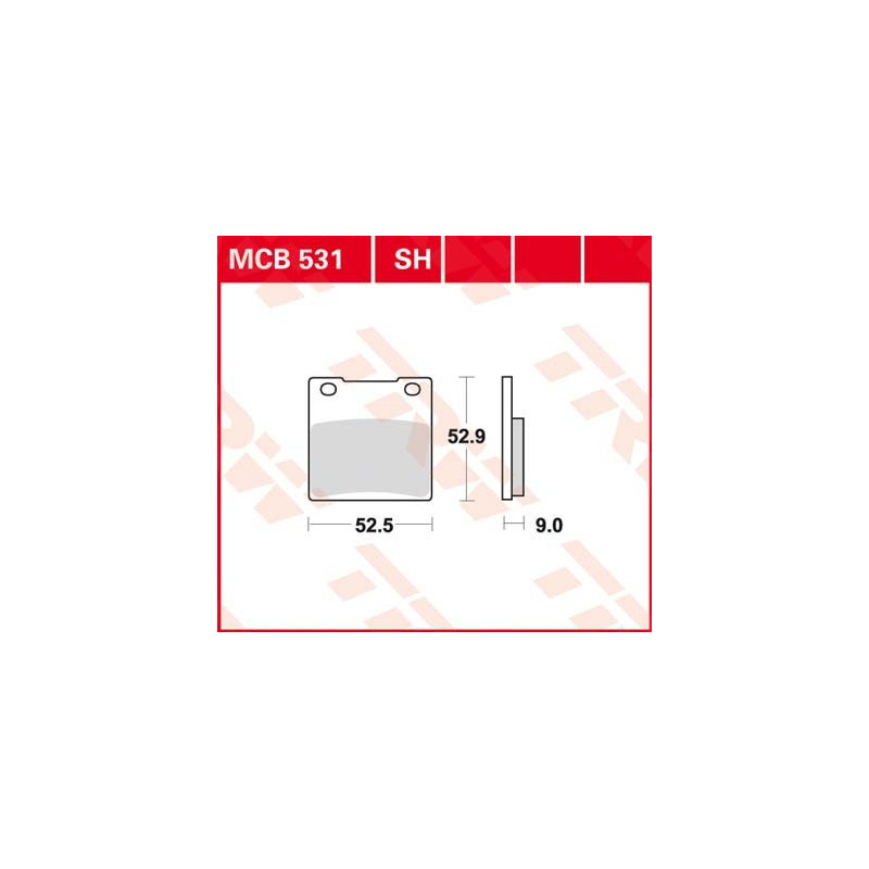 Bremsbelag hinten MCB 531SH TRW Lucas Suzuki