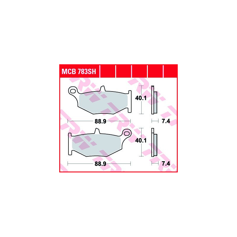 Bremsbelag hinten MCB 783SH TRW Lucas Suzuki