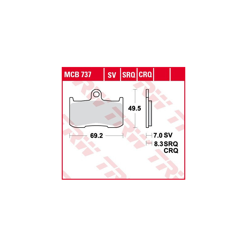 06-08 Bremsbelag vorne MCB 737CRQ TRW Lucas Triumph