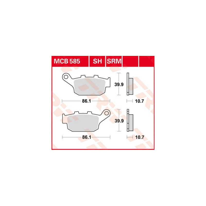 06-08 Bremsbelag hinten MCB 585SH TRW Lucas Triumph