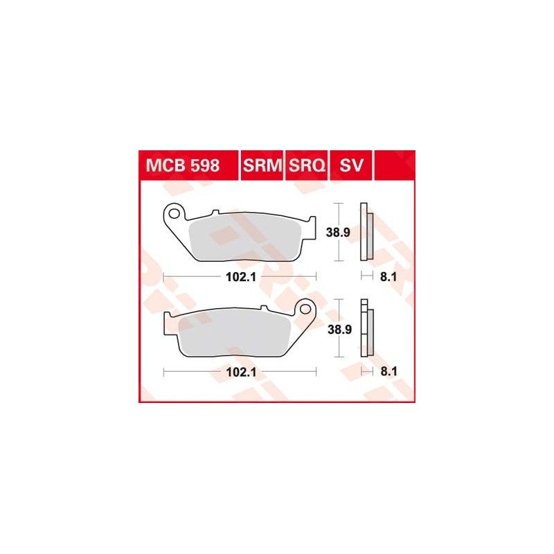 Bremsbelag vorne MCB 598SV TRW Lucas Triumph