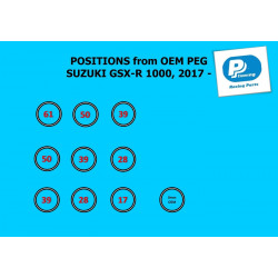 GSX-R 1000 2017 Fußrastenanlage PPTuning Alu Suzuki